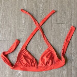 J. Crew - Ruched Lido Halter Swim Top in Bright Cerise a Punchy Coral